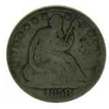 1858-O Seated Liberty Silver Half Dollar