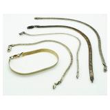 (5) Sterling Silver Harringbone Bracelets