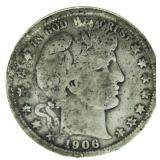 1906-O Barber Silver Half Dollar