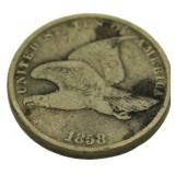 1858 Small Letters Flying Eagle Cent