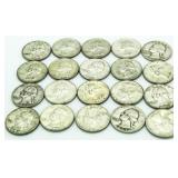 (20) Washington Silver Quarters
