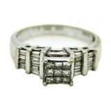 14kt Gold Princess Cut 1.00 ct Diamond Ring