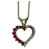 Ruby & Diamond Estate Pendant