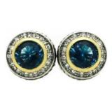 Genuine Blue Spinnel Fashion Earrings