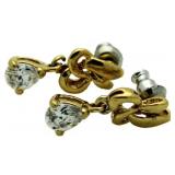 Pear Cut White Topaz Dangle Fashion Earrings