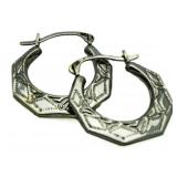 14kt White Gold Hoop Earrings