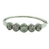 14kt Gold Briliant 3.50 ct Diamond Cuff Bracelet