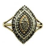 10kt Gold Fancy Marquise Large Diamond Ring
