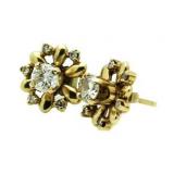 14kt Gold Antique 1.00 ct Diamond Earrings
