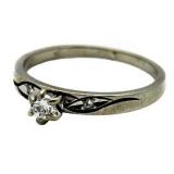 14kt Gold Briliant Diamond Solitaire Ring