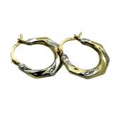 14kt White & Yellow Gold Earrings
