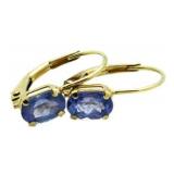 14kt Gold Genuine Tanzanite Earrings