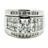 14kt Gold Brilliant 2.60 ct Diamond Ring