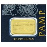PAMP Suisse 1 Gram Gold Bar