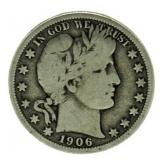 1906-D Barber Silver Half Dollar