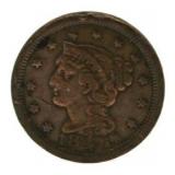1847 Braided Hair Large Cent