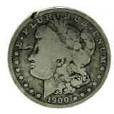 1900-O Morgan Silver Dollar - Rim Clip