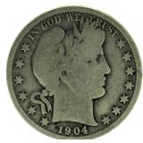 1904-O Barber Silver Half Dollar