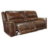 Ashley U7660047 LEATHER Pwr Reclining Sofa