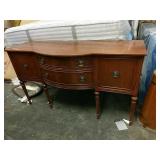Mahogany Bow Front Sideboard-Buffet