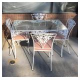 Vintage Outdoor Table & 4