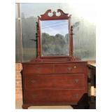 Mahogany Chippendale Dresser & Mirror