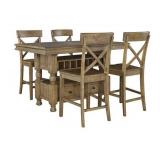 Ashley d659 Counter Table & 4 Bar Stools