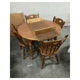Vintage Round Maple Table & 4 Chairs w