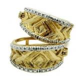 Diamond Accent Large Hoop Earrings