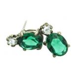 Genuine 2.20 ct Green Quartz Fashion Earrings