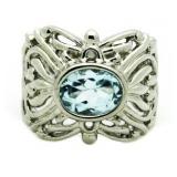 Vintage Style Blue Topaz Estate Ring