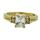 Radiant Cut 1.00 ct  White Topaz Dinner Ring