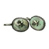 Vintage Sterling Silver Mother Of Pearl Earrings