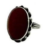 Vintage Oval Cabechon Brown Goldstone Ring