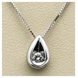 10kt Gold Brilliant Diamond Solitaire Pendantt