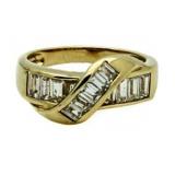 Beautiful White Sapphire Baguette Designer Ring