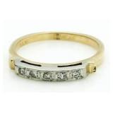 14kt Gold Art Deco - Vintage Diamond Band