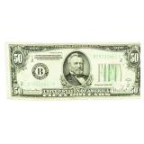 Series 1934 $50 Federal Reserve Note
