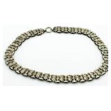 Vintage Sterling Silver 18" Panther Link Necklace