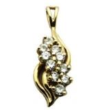 14kt Gold Quality 1/2 ct Diamond Waterfall Pendant