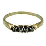 10kt Gold Antique Diamond Wedding Band