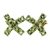 10kt Gold Green Sapphire Earrings