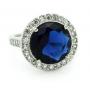 Round 6.40 ct Sapphire Solitaire Ring