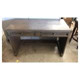Oak 2 Door Desk (Gray Finish)