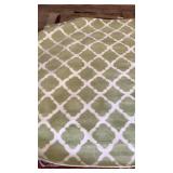Piper 5 x7 Diamond Green Wool Rug