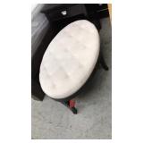 Coaster Oval Tufted Ottoman
