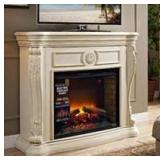 Elements DG Antique White Elect. Fireplace As-Is