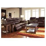 Ashley 832 Chocolate Reclining Sofa & Love Seat