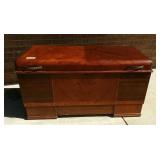 Mid Century Waterfall Cedar Lined Blanket Chest