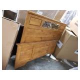 Queen Oak Colored Heaboard/Footboard